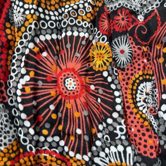 PIANO 1X Acordion Fold Blouse Multicolored Beaded Snap closed sheer - Picture 8 of 11